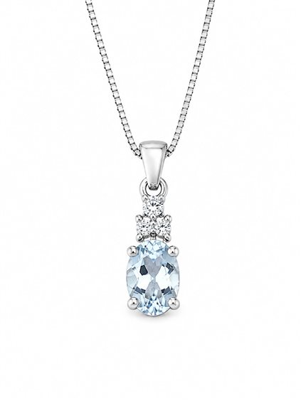 Necklace Idee Preziose dal 1987 Woman in White Gold Acquamarina 0.29 Ct IP.CK18B/6A - IP.CK18B/6A